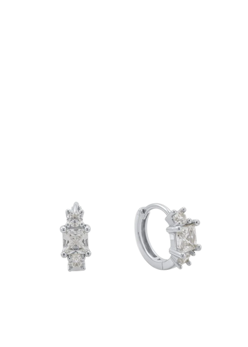 portia crystal huggie