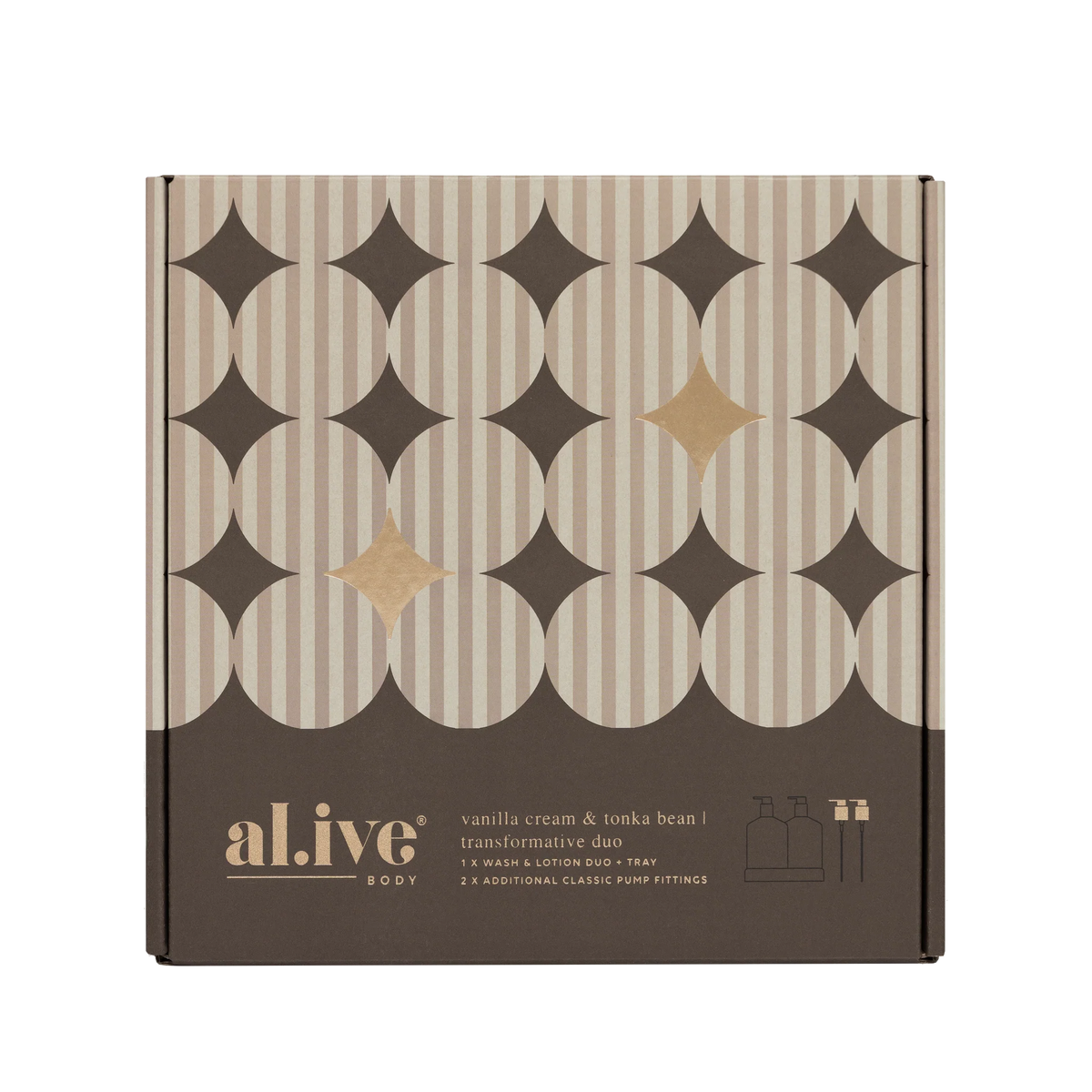 al.ive body Transformative Duo Vanilla Cream & Tonka Bean limited edition Christmas gift box