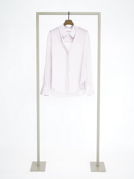 Herzens silk blouse in Pinky, front view – Haus of Alma
