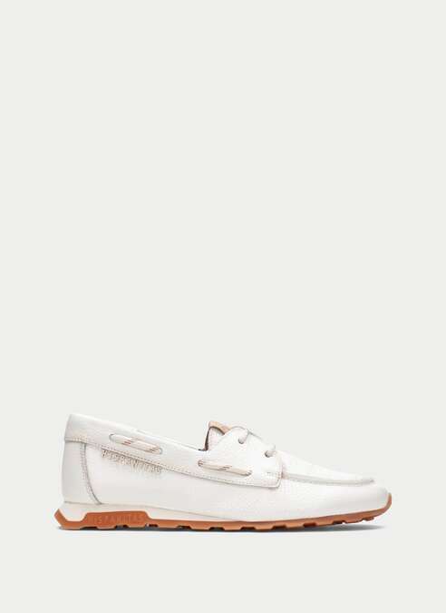 Hispanitas Zinnia boat-shoe loafer in Bolero Panna suede, side profile