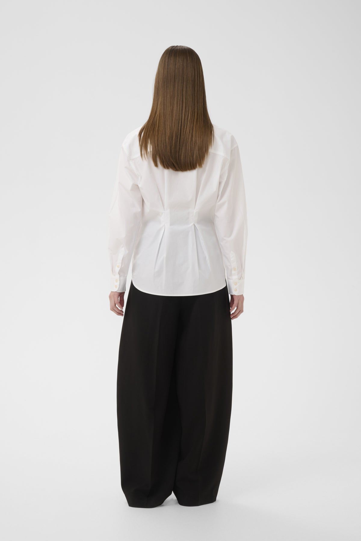 Haus of Alma InWear Leloiw Dallas Pleated Shirt in Pure White, view 04