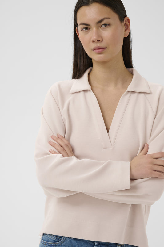 Haus of Alma InWear Simiw Vincentiw Polo Blouse in Haze, view 03
