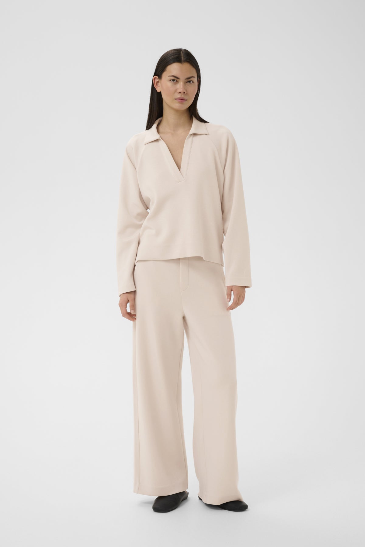 Haus of Alma InWear Simiw Vincentiw Polo Blouse in Haze, view 05