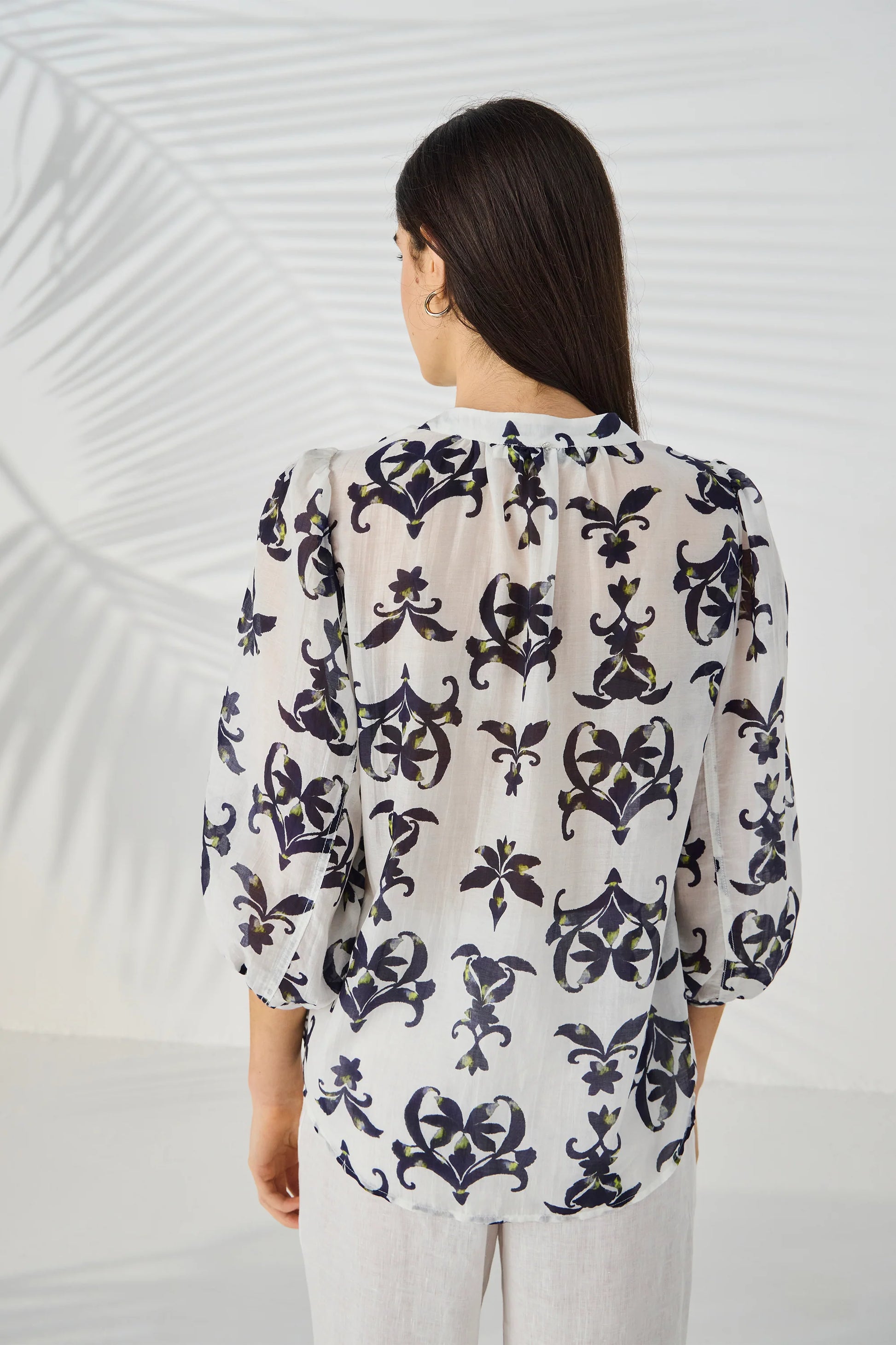 Lania Montage Shirt in Off White - back (alternate angle)