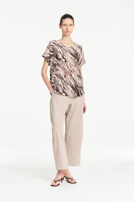 Mela Purdie Neo Shell in Agate, Agate Print Silk fabric – side view