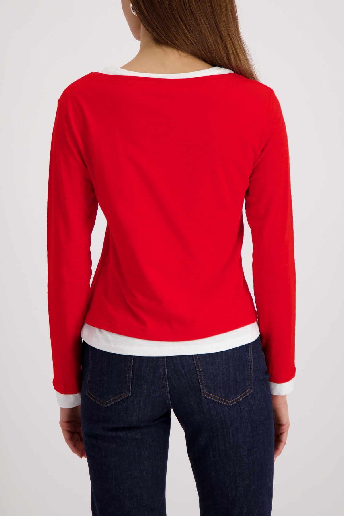 Monari Two in One T-Shirt in Chilli - worn - back view