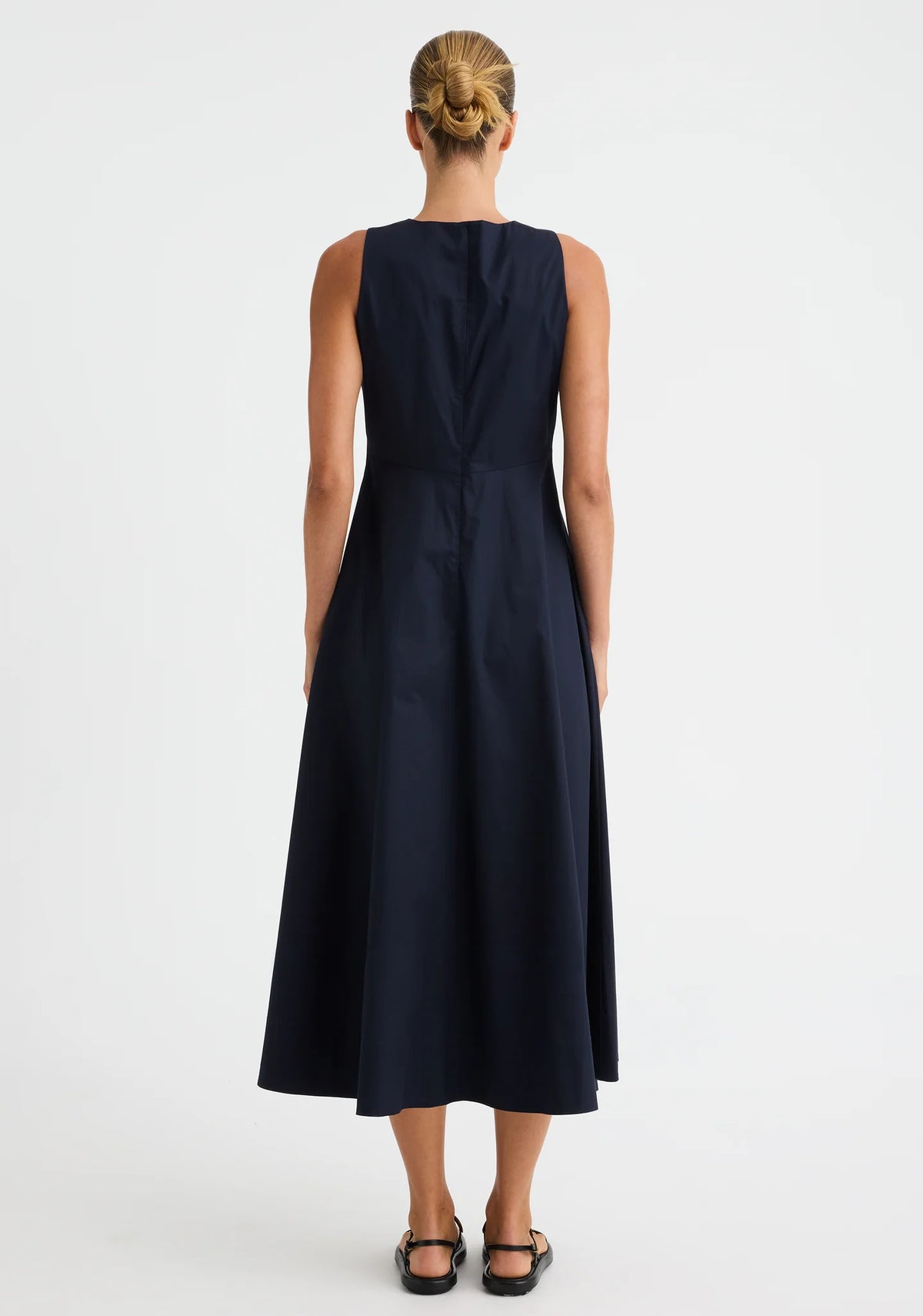 Morrison Maddison Dress in Navy, worn - back