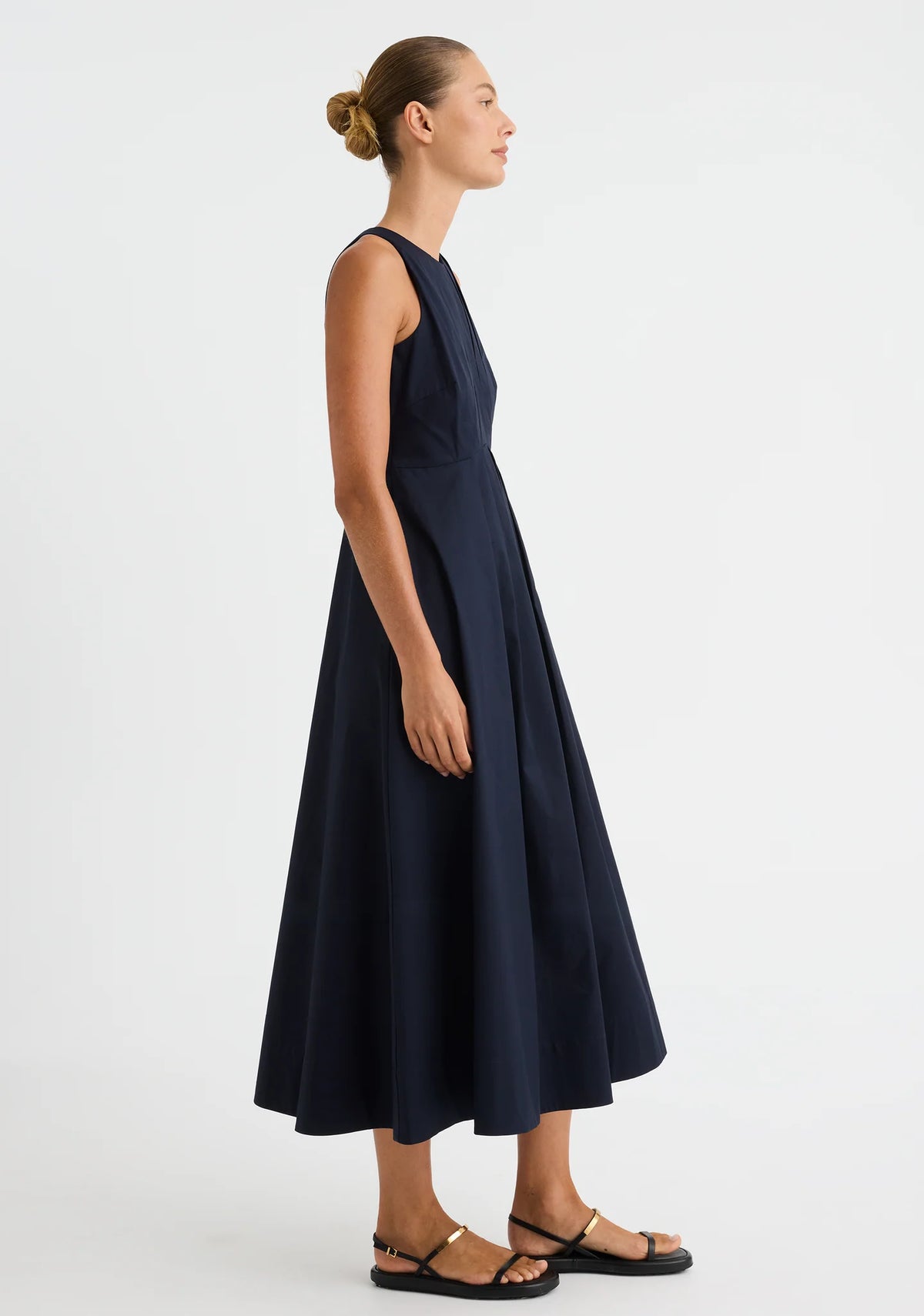 Morrison Maddison Dress in Navy, worn - side