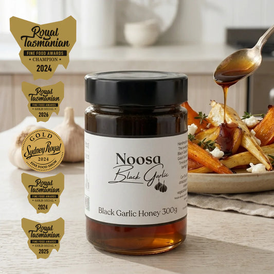 Noosa Black Garlic Honey 300g jar