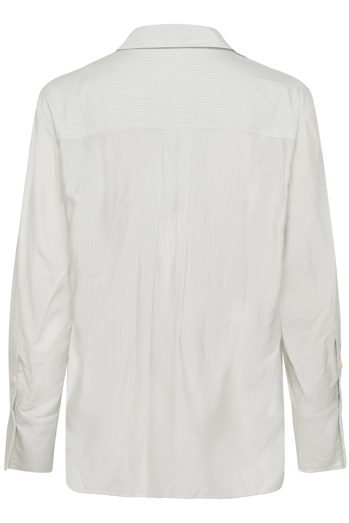 Soaked in Luxury Alessia Shirt in White with India Ink Stripe