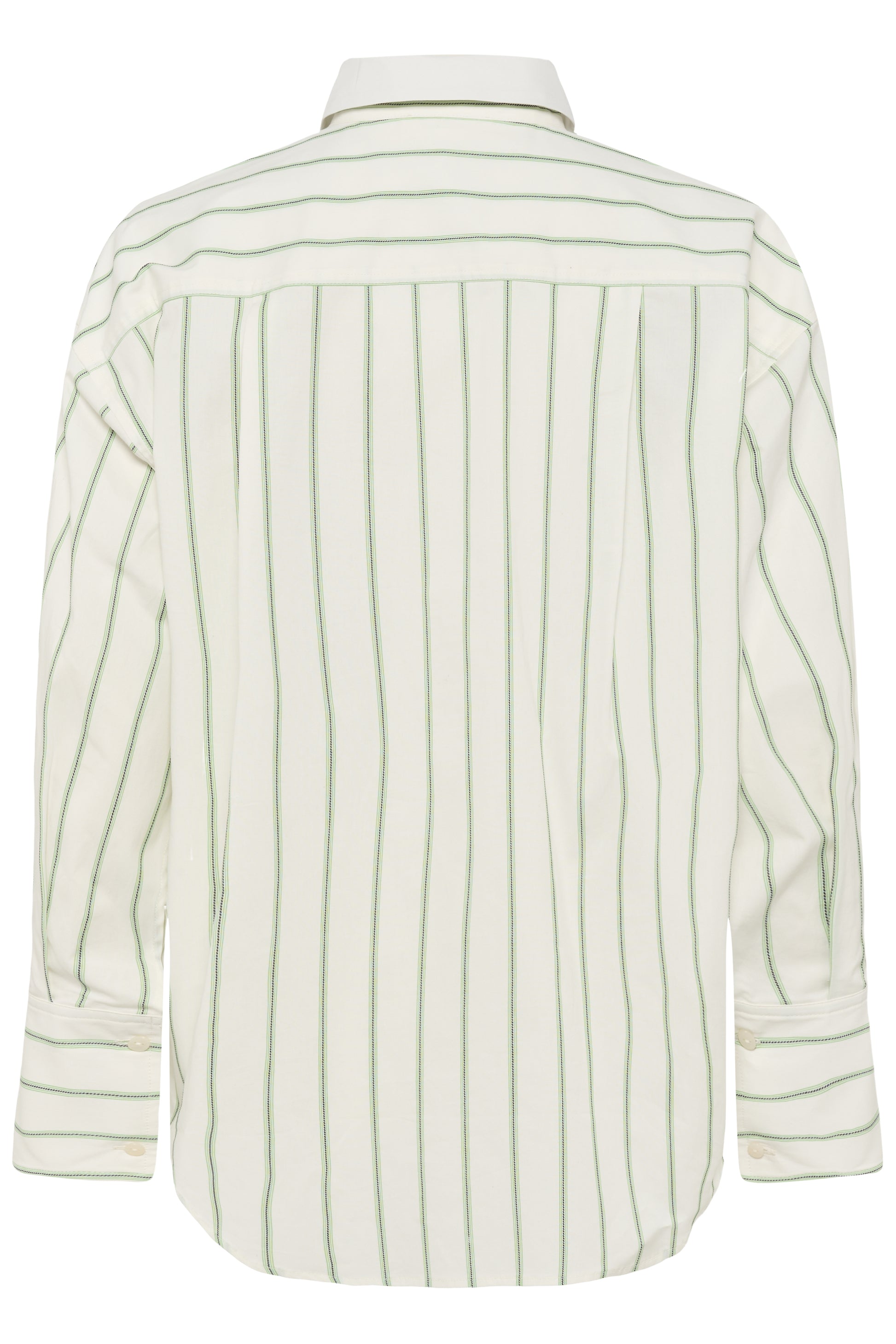 Soaked in Luxury Noelle Striped Shirt in Vibrant Green and White Stripe