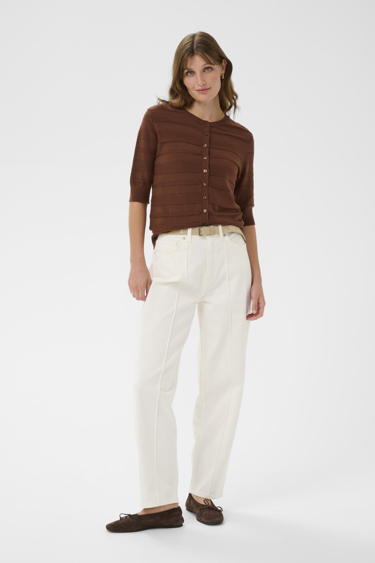 Soaked in Luxury Rina Barrel Jeans in Whitecap Gray