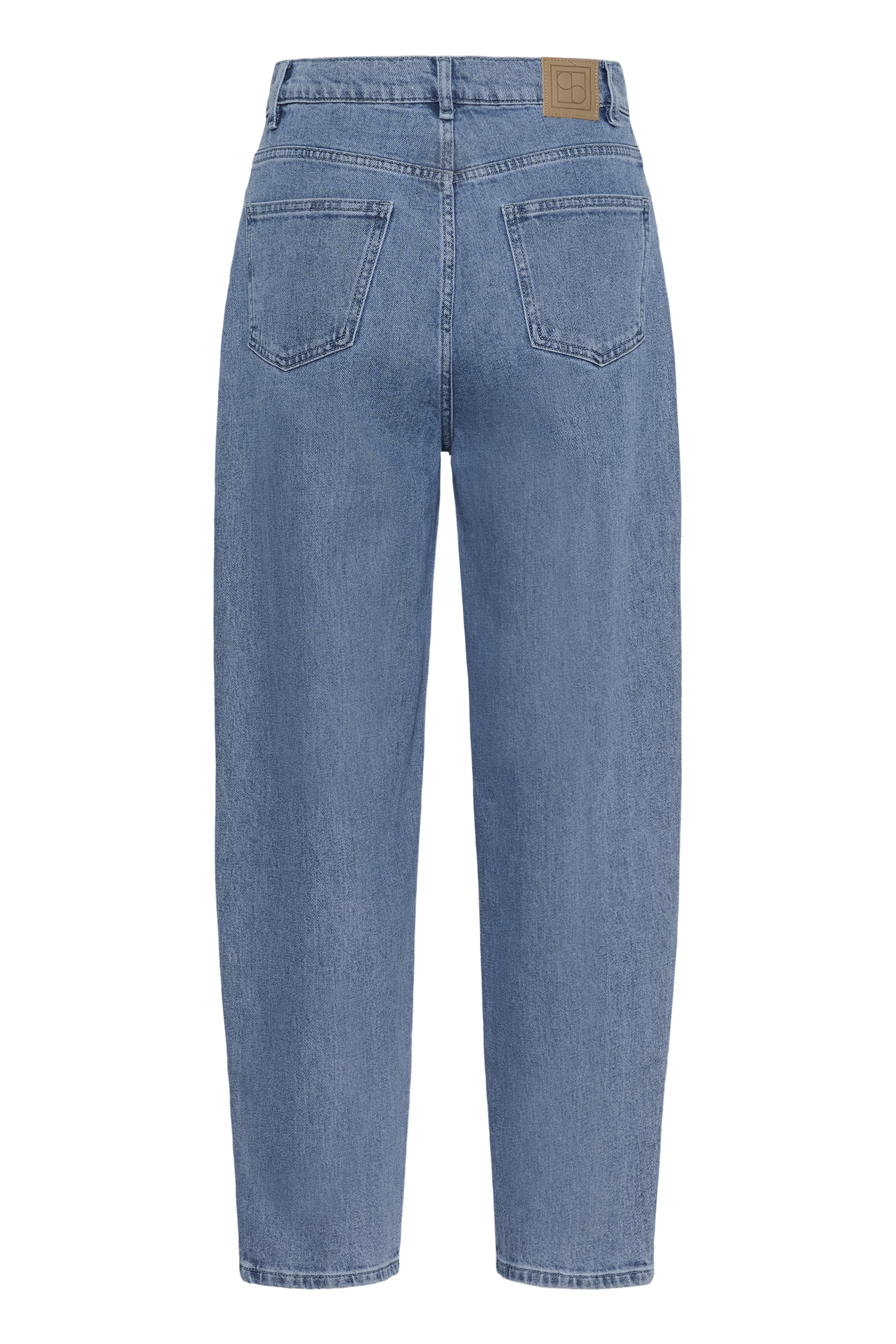 Soaked in Luxury Rinatina Barrel Jeans in Medium Blue Denim