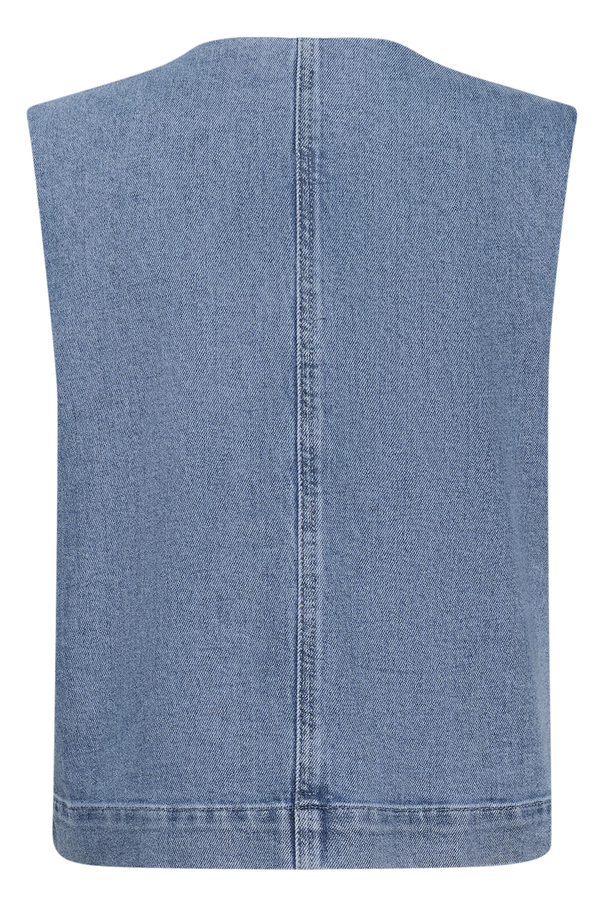 Soaked in Luxury Rinatina Waistcoat in Medium Blue Denim
