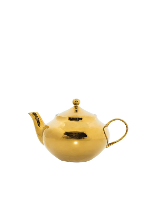 Good Morning Tea Pot Gold