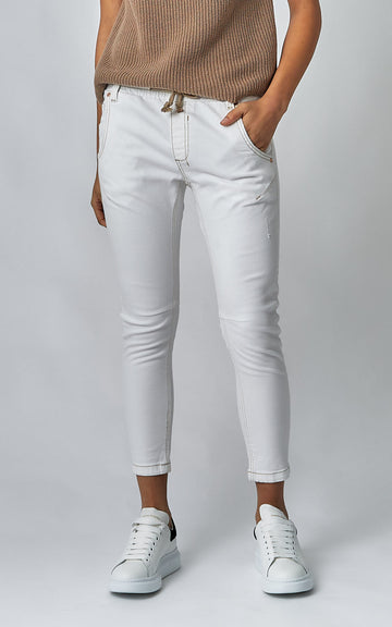 active denim white jeans