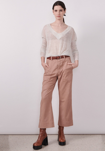 canter bootleg crop pant - fox